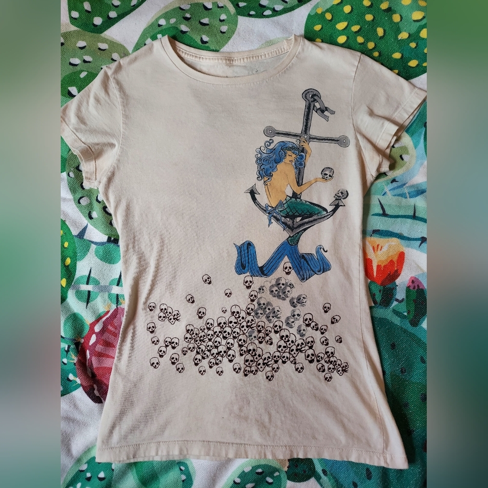 Five Crown Nautical Mermaid Skull T-shirt